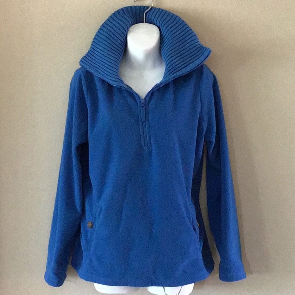 Lands End M (10-12) heavy half-zip pullover